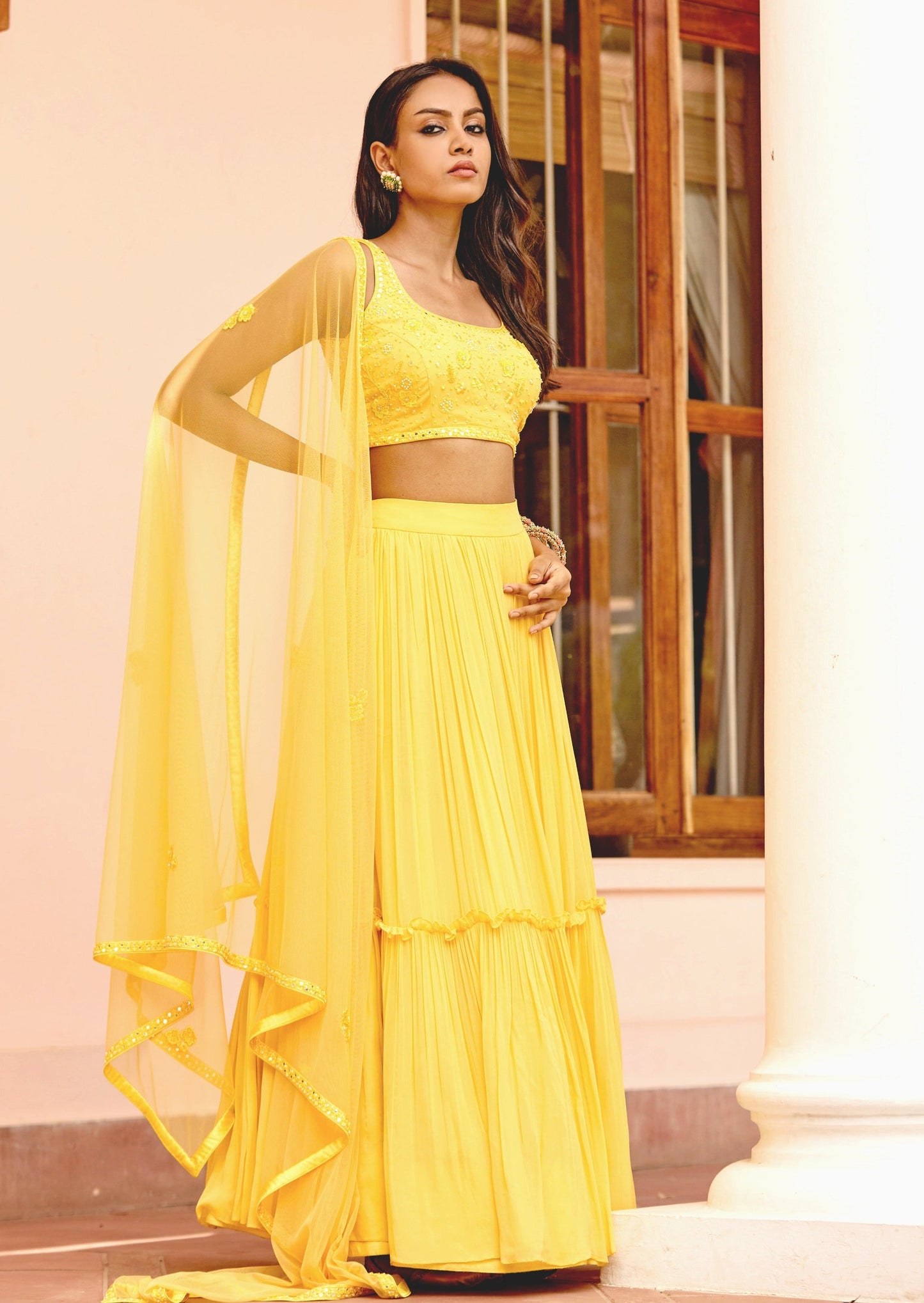 Yellow Lehenga for Haldi