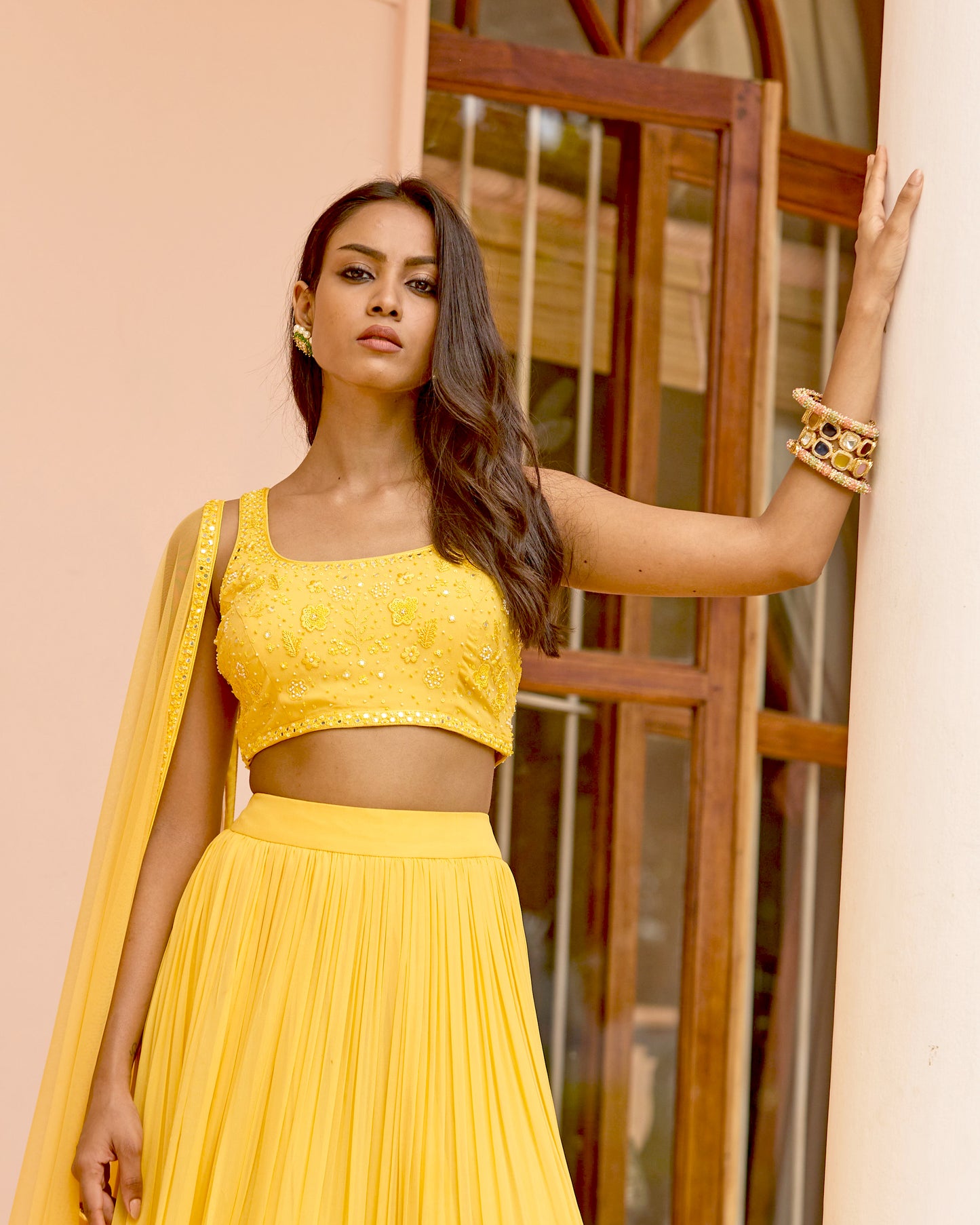 Uptown Girl Yellow Lehenga