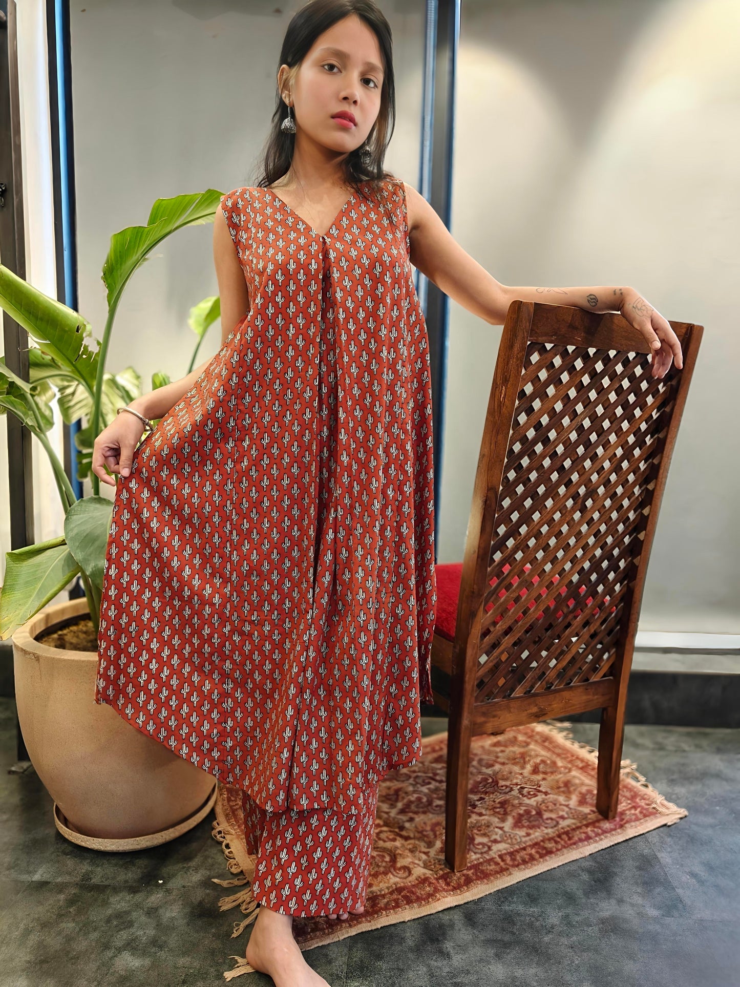 Cotton Indo Western Coord Set in Gurgaon