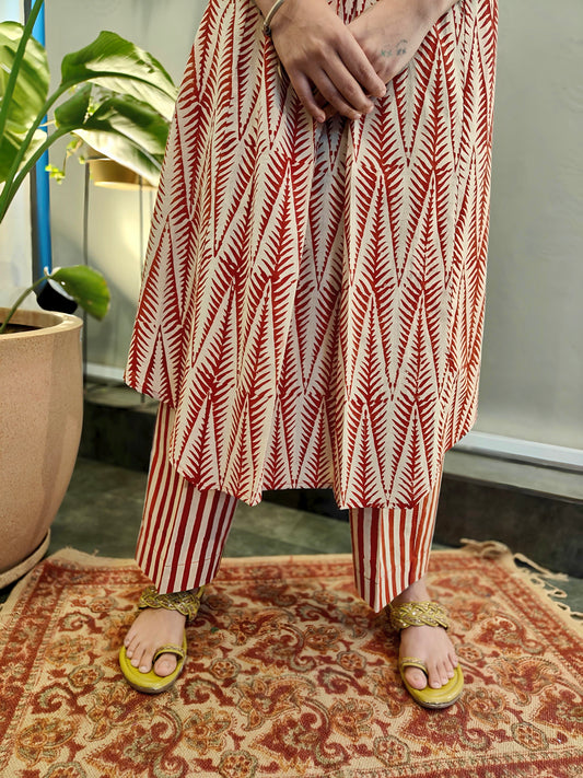 Bagru Printed Indo-Western Coord Set