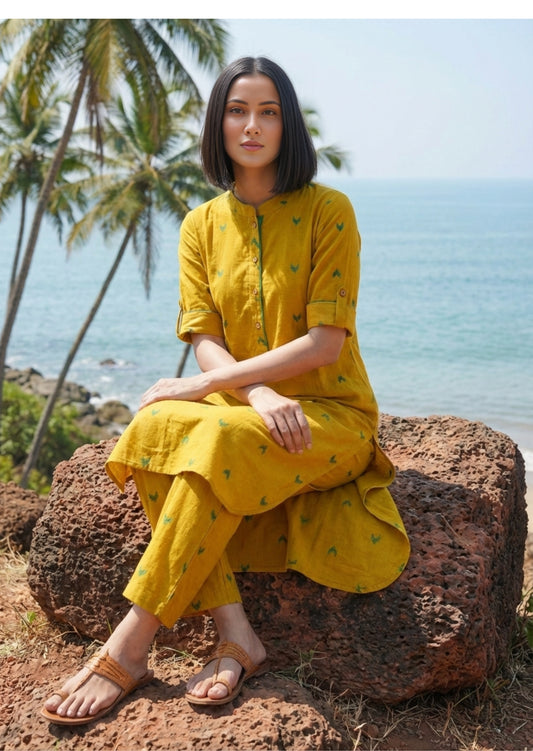 Printed Cotton Co-ord Set in Handloom Cotton
