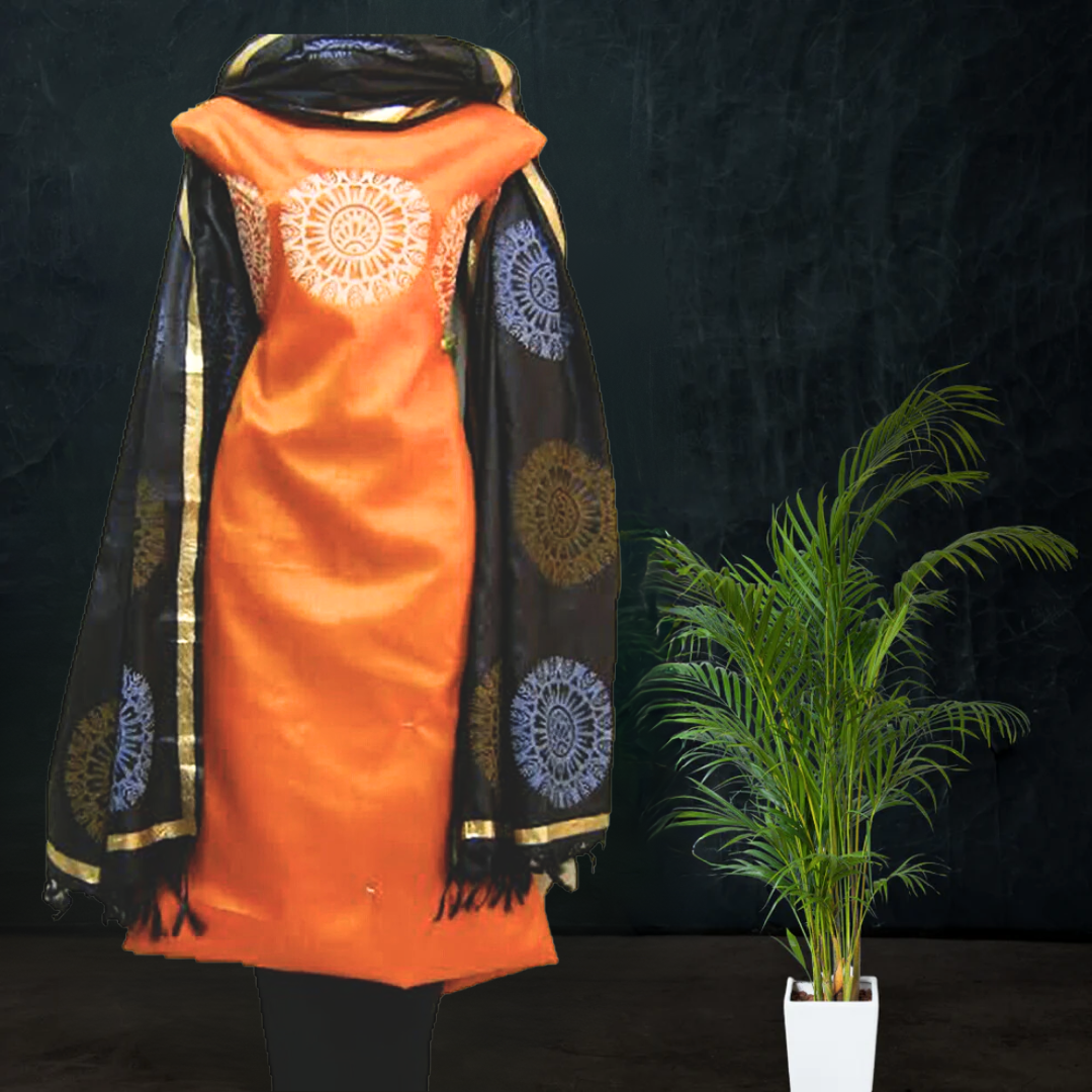 Versatile Tussar Silk Suit for Formal and Casual Events