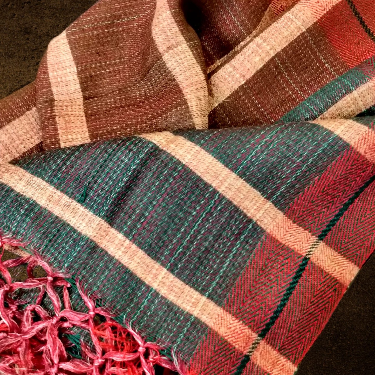 Handwoven Silk - Eri Spun Stoles _Multicolor