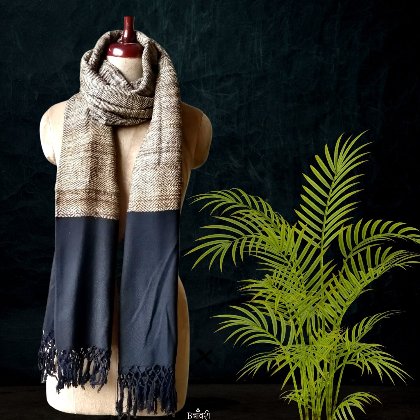 Black Eri silk Shawl