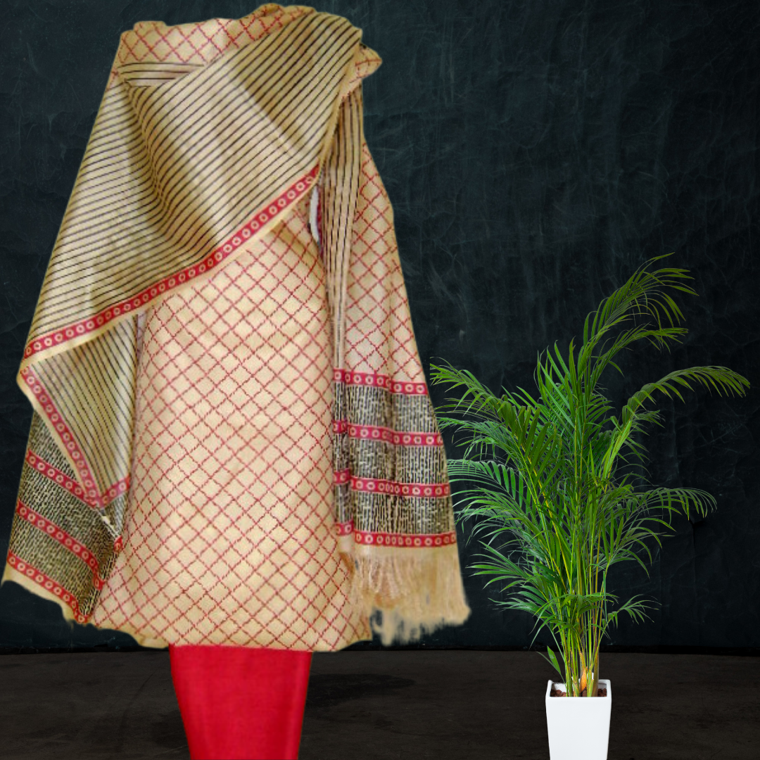 Tussar silk suits online shopping outlet