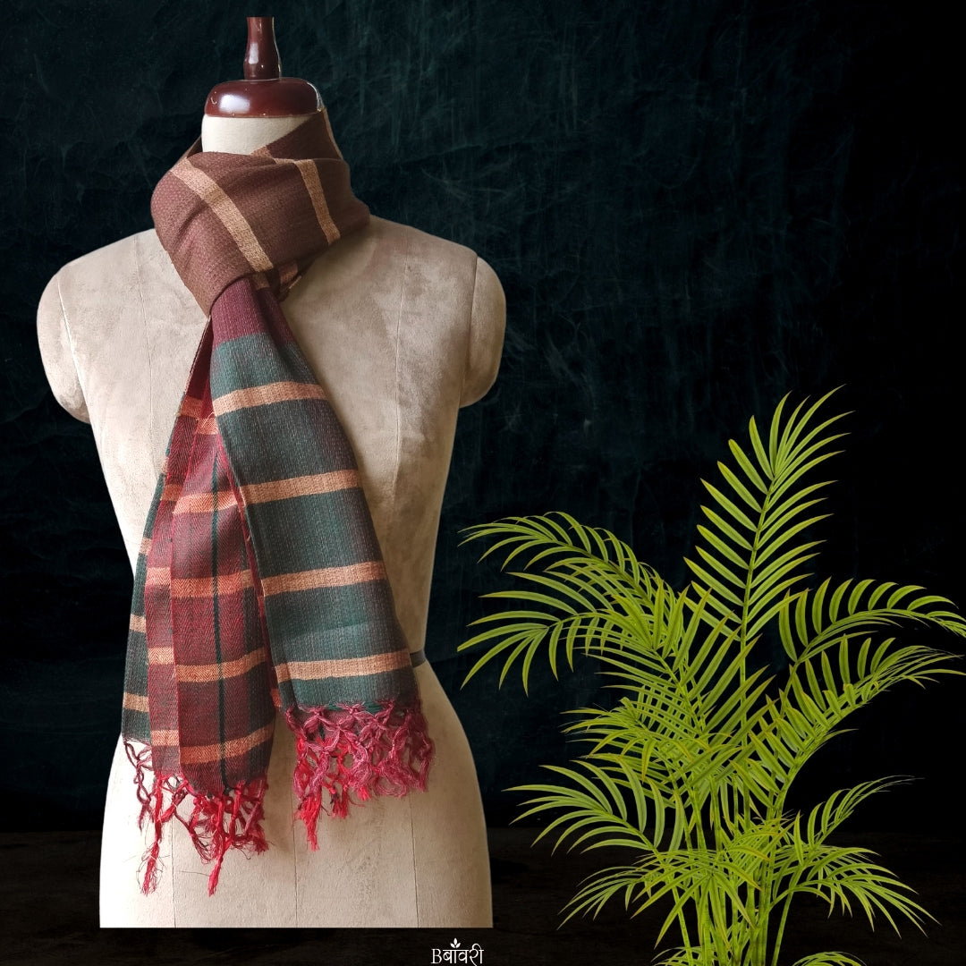 Handwoven Silk - Eri Spun Stoles _Multicolor