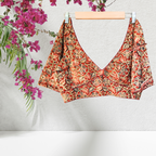 Kalamkari Cotton Sassy Padded Blouse