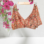 Kalamkari Cotton Sassy Padded Blouse
