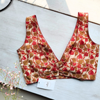 Kalamkari Cotton Plunging Neckline Blouse