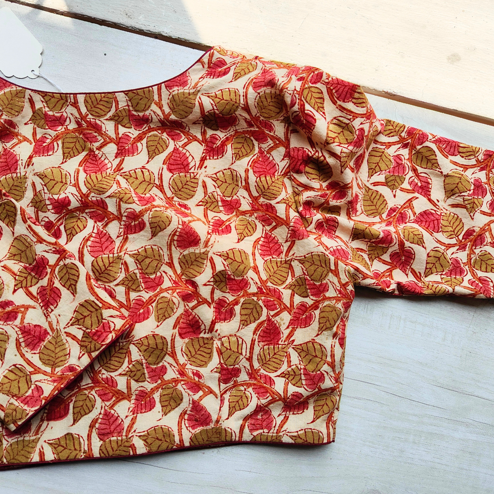 Kalamkari Cotton Rajasthani Choli Style Blouse