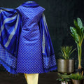 Tussar Silk Suit In Royal Blue Shade