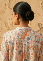 Printed Floral Shirt in Linen Cotton