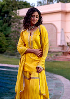 Mastaani Sharara Set - Yellow