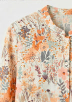 Printed Floral Shirt in Linen Cotton