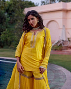Mastaani Sharara Set - Yellow