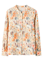 Printed Floral Shirt in Linen Cotton