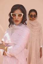 Uptown Girl Light Pink Sequin Neck Kali Set