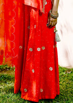 Mastaani Sharara Set - Red