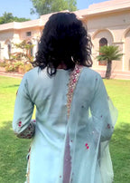 Mastaani Sharara Set with Nakshi Work - Blue