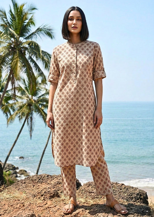 Bagru Printed Co-ord Set in Cotton 2