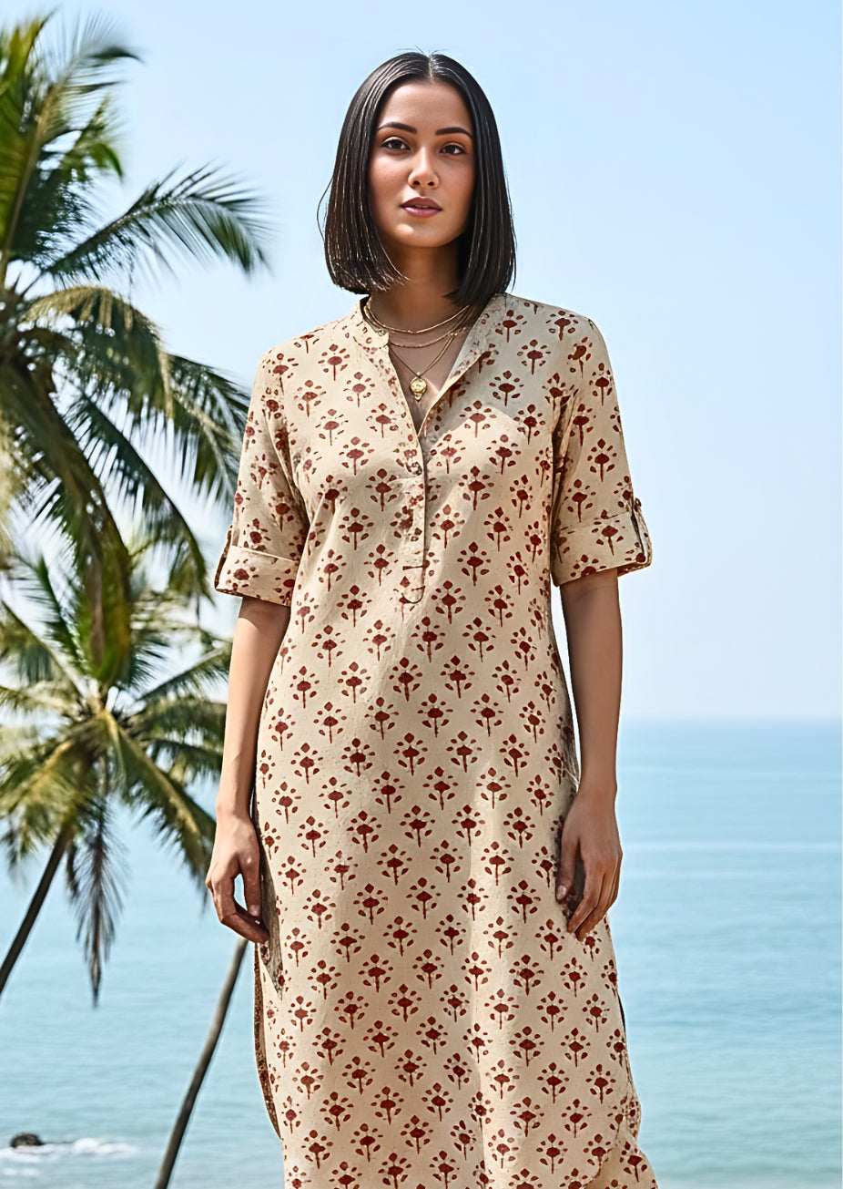 Mandarin Cotton Neckline 