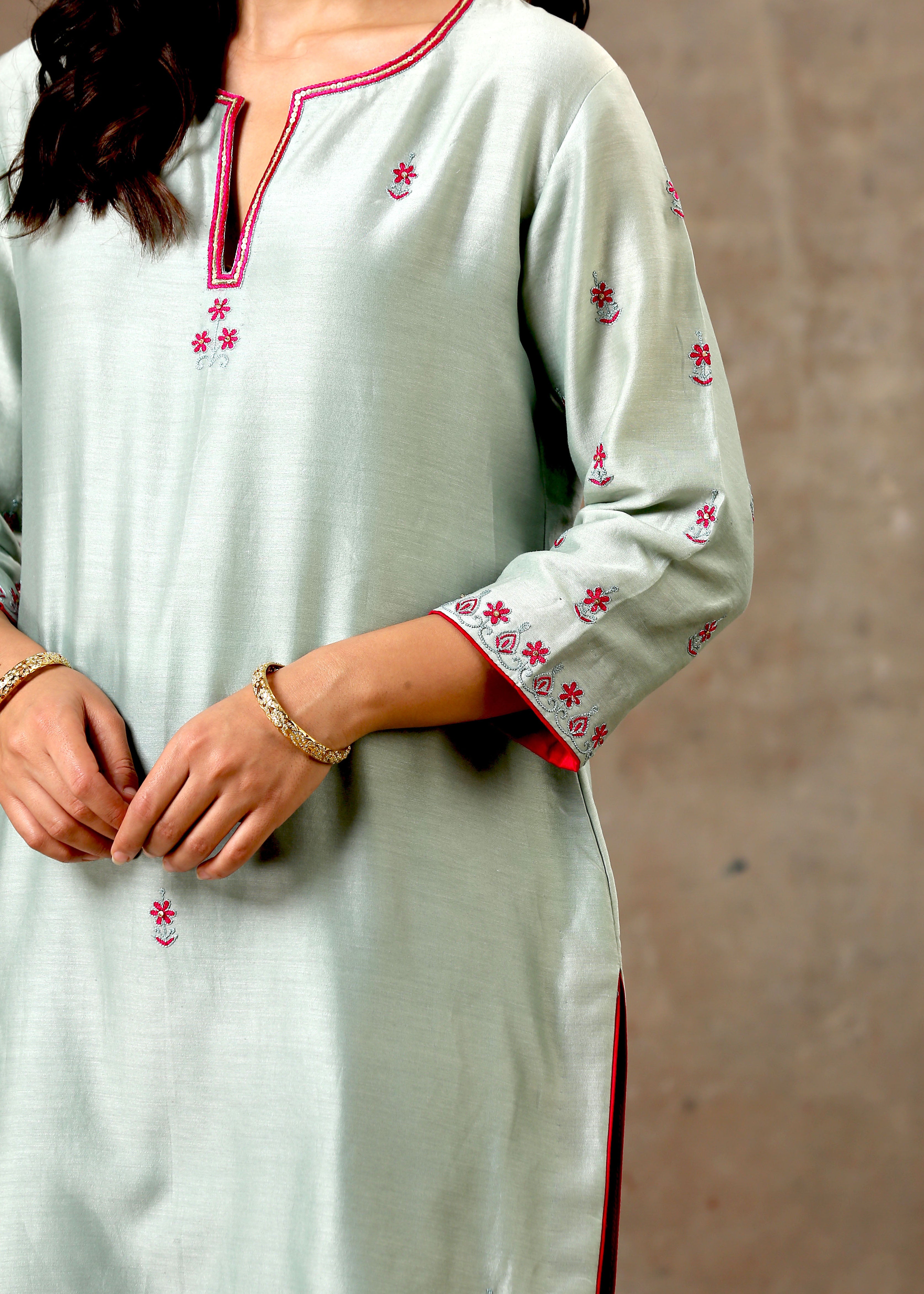 Chanderi silk kurta 