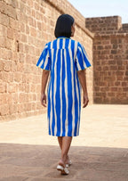 Striped Blue Summer Dress