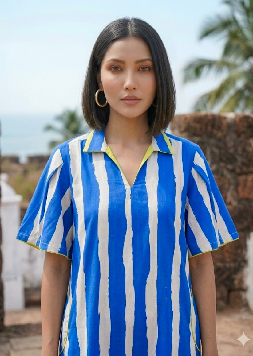 Striped Blue Summer Dress