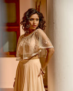 Uptown Girl Short Cape Lehenga Skirt