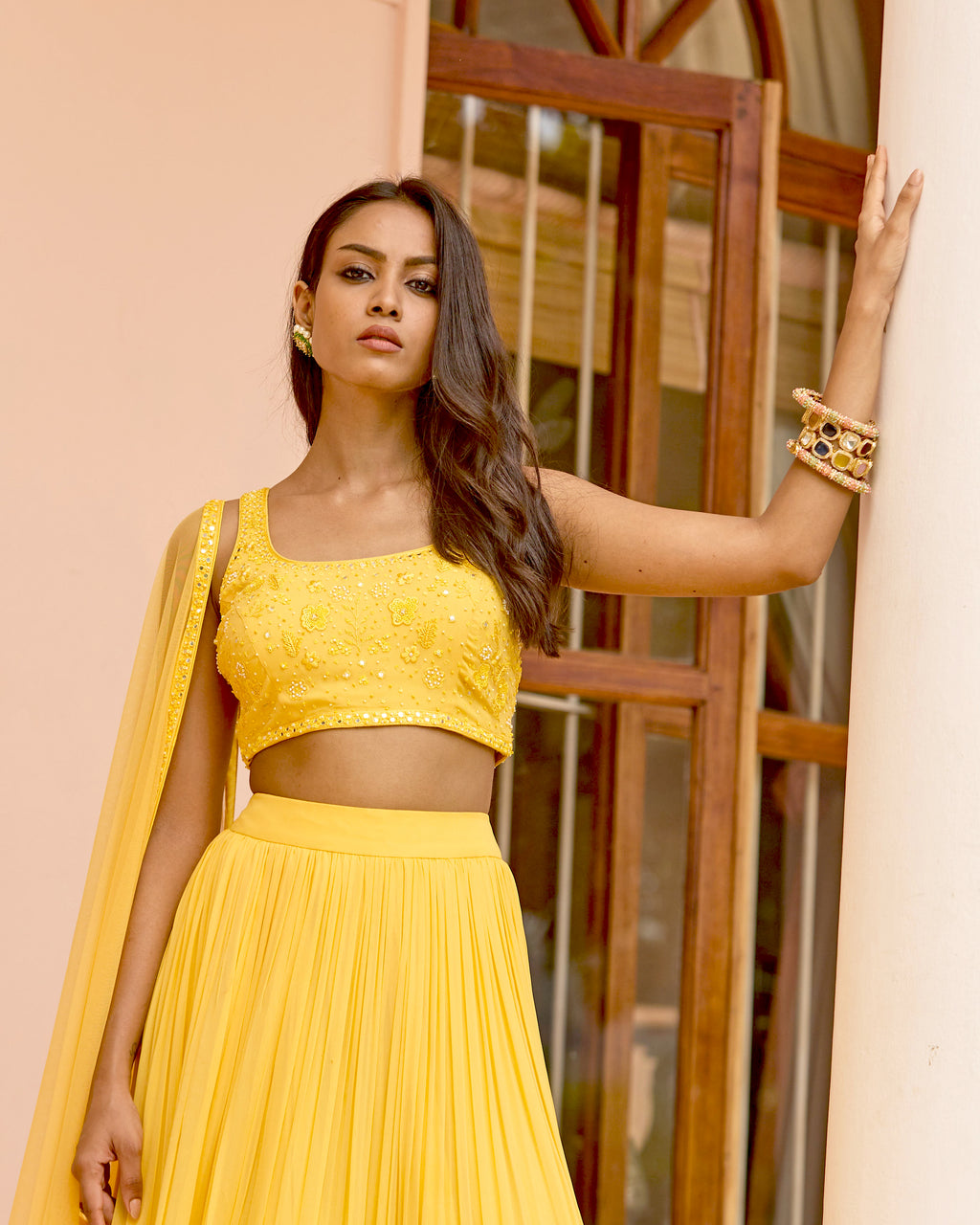 Uptown Girl Yellow Lehenga