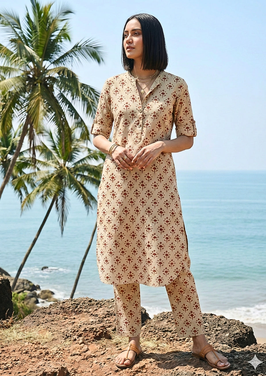 Bagru Printed Co-ord Set in Cotton