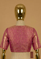 Pink Silk Tissue Blouse with Collar Neckline