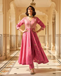 Designer Anarkali suit in Pink in Gurgaon