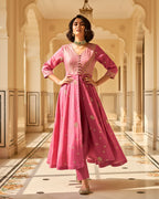 Designer Anarkali suit in Pink in Gurgaon
