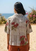 Floral Linen Shirt for Women | Goa Bloom Summer Shirt
