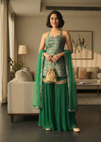 Green Gharara for Eid in Gurgaon 