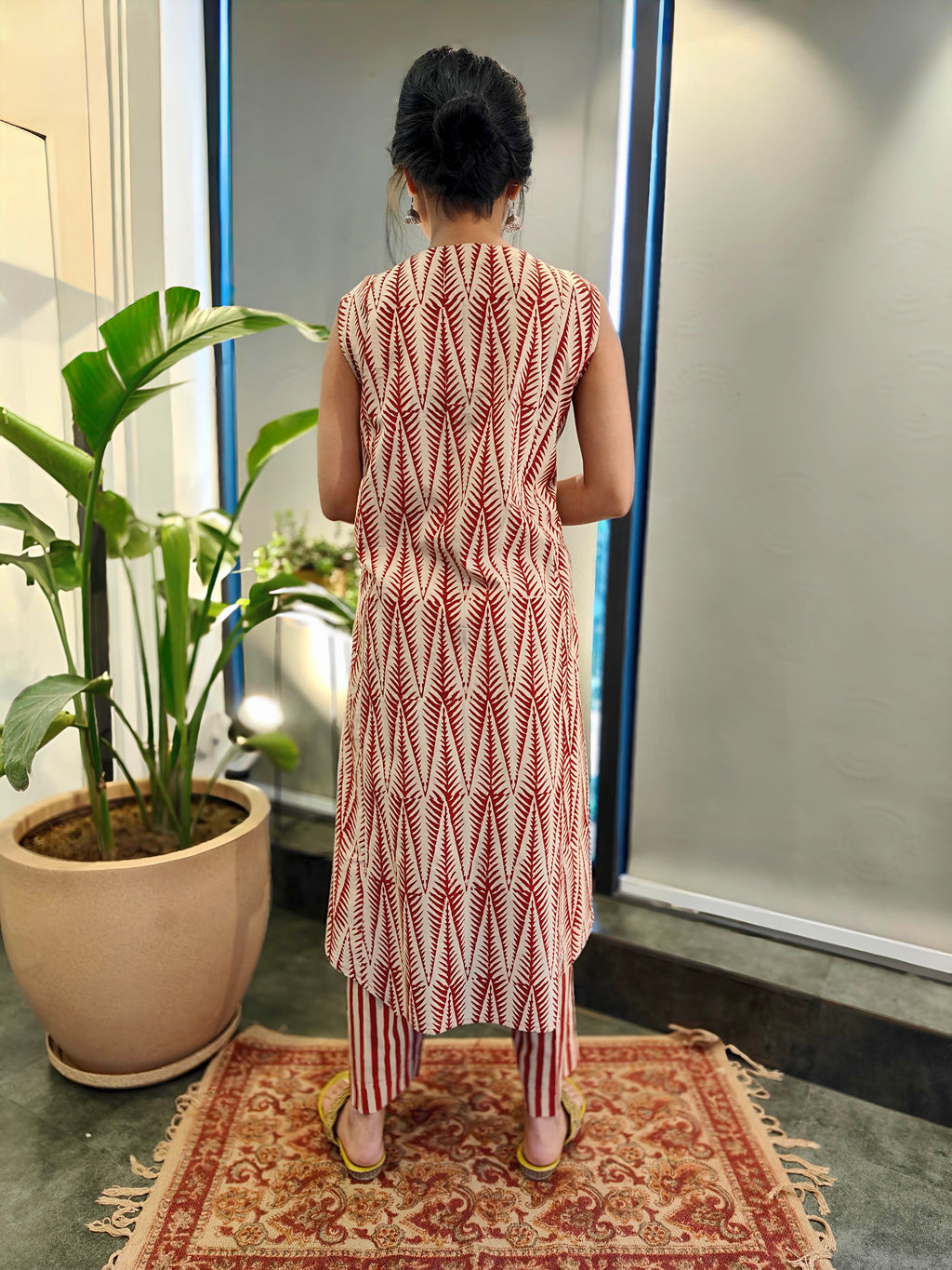 Bagru Printed Indo-Western Coord Set