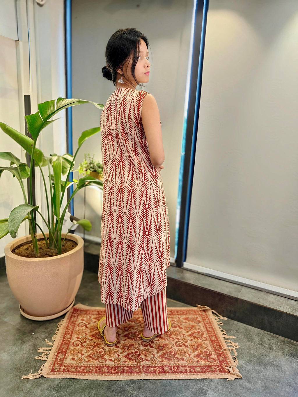 Bagru Printed Indo-Western Coord Set