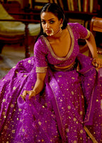 Mastaani Purple Nakshi Lehenga: A Regal Marvel