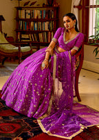 Mastaani Purple Nakshi Lehenga: A Regal Marvel