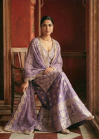 Lilac Sharara Set with Tissue Dupatta