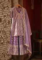 Lilac Sharara Set with Tissue Dupatta