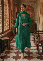 Mukaish Embroidery  Silk kurta set for party wear 