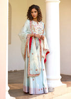 Mastaani Sharara Set with Nakshi Work - Blue