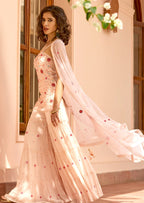 Uptown Girl Peach Sharara Set
