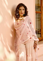 Uptown Girl Peach Sharara Set