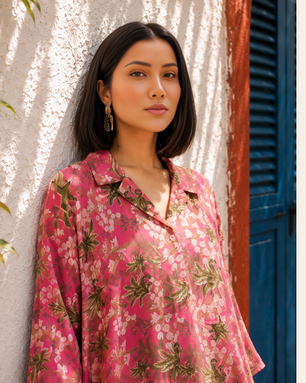 Pink Botanical Kurta Set