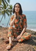 Printed Cotton Co-ord Set Leaf Prints