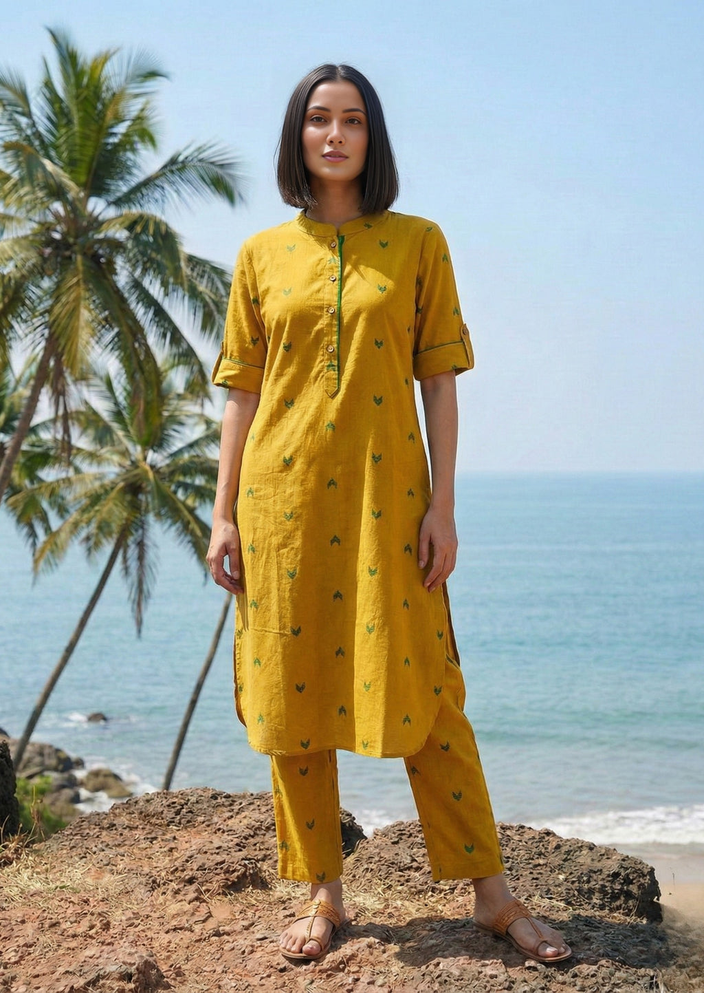 Printed Cotton Co-ord Set in Handloom Cotton