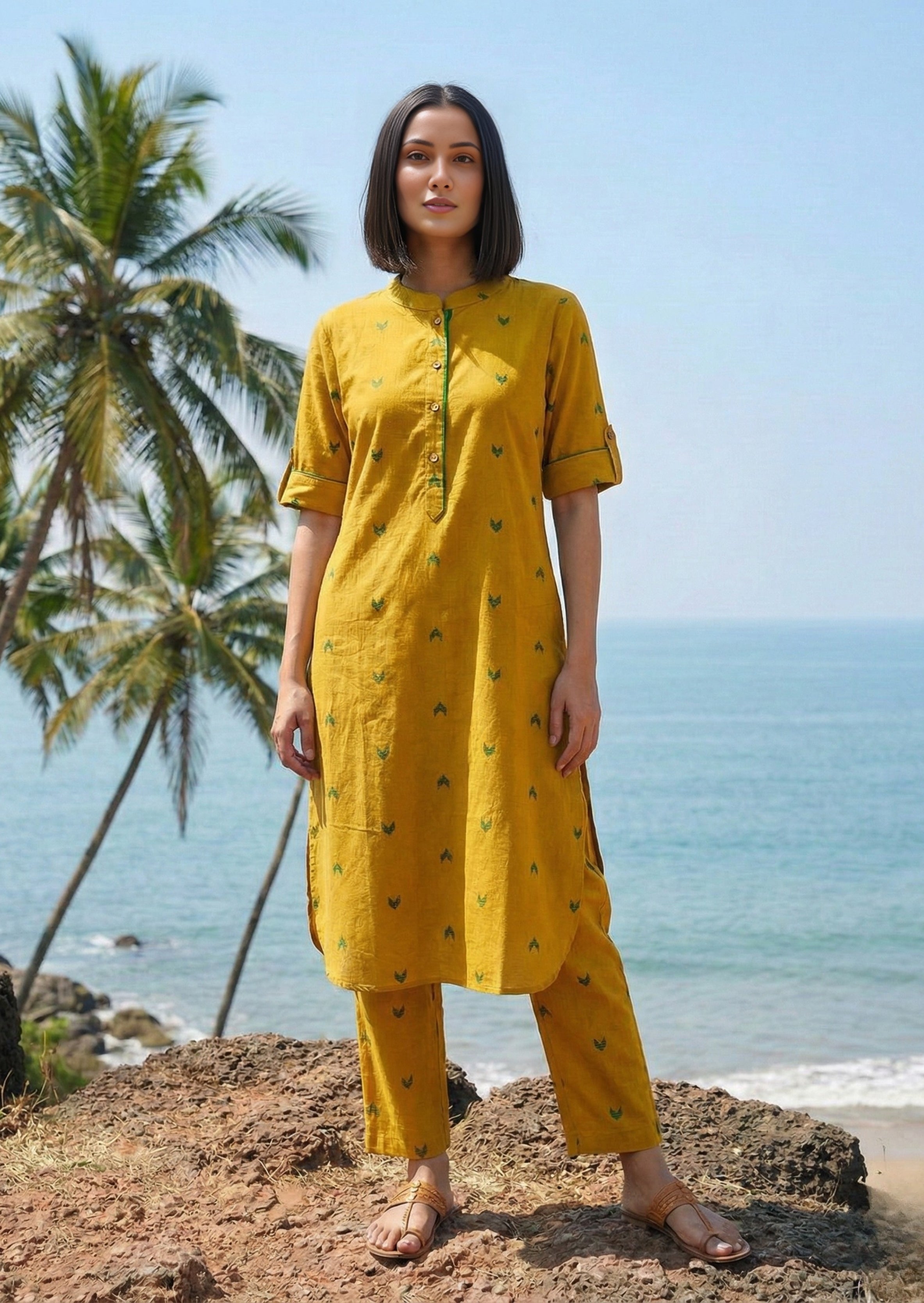 Printed Cotton Co-ord Set in Handloom Cotton